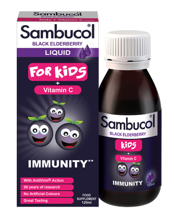GALENICA - SAMBUCOL Black Elderberry for Kids + Vitamin C - 120ml